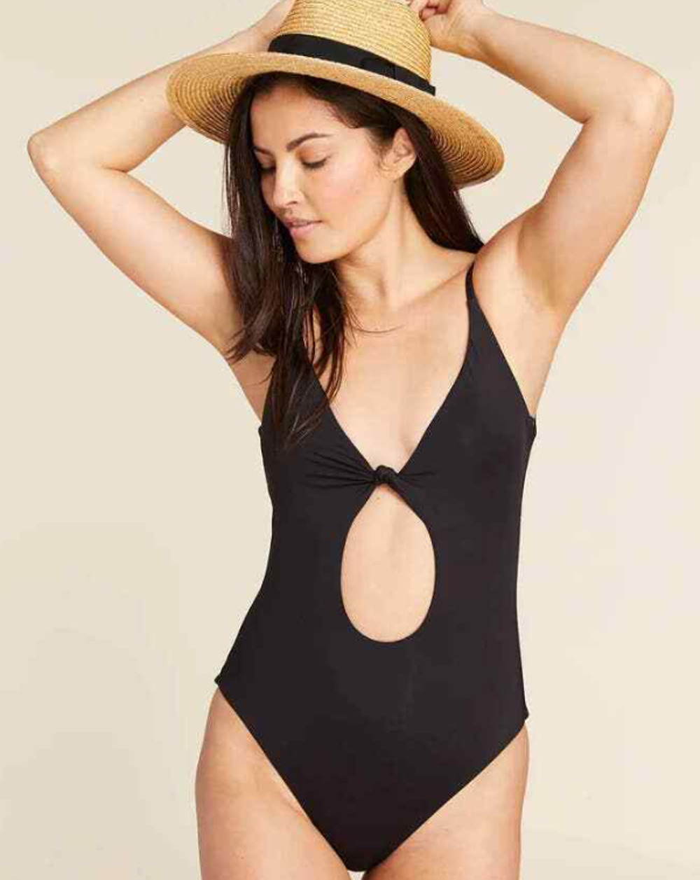ANDIE SWIM Santorini One Piece Swimsuit XXL Black US 18 Cut Out Low Back NWT